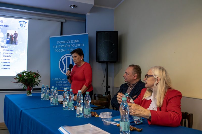 Sekretarz OP SEP Kol. Renata Kurka przedstawia sprawozdanie Zarządu Oddziału za rok 2023